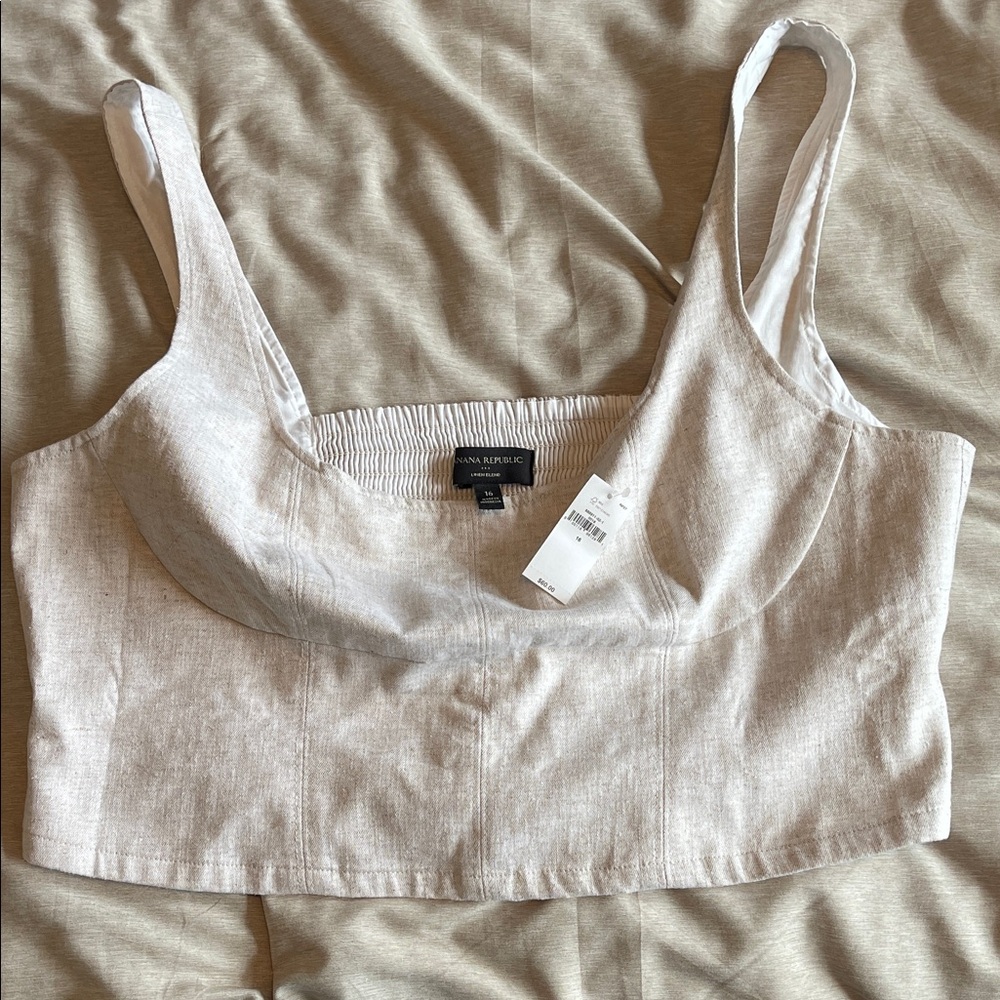 Banana Republic Light Tan Crop Top